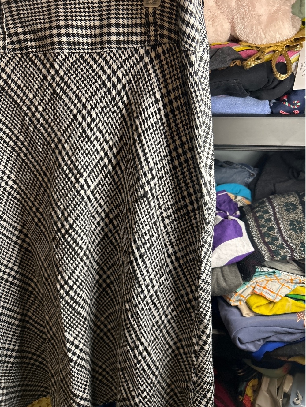 Dressbarn Women's Black and White Houndstooth Skirt Size 14